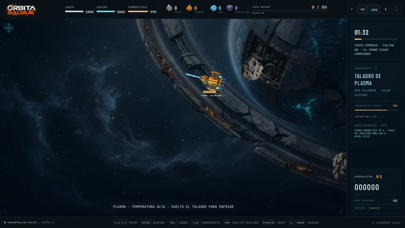 Captura de Órbita Salvaje: la Húsar-74 entre asteroides
